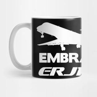 Embraer ERJ135 Silhouette Print (White) Mug